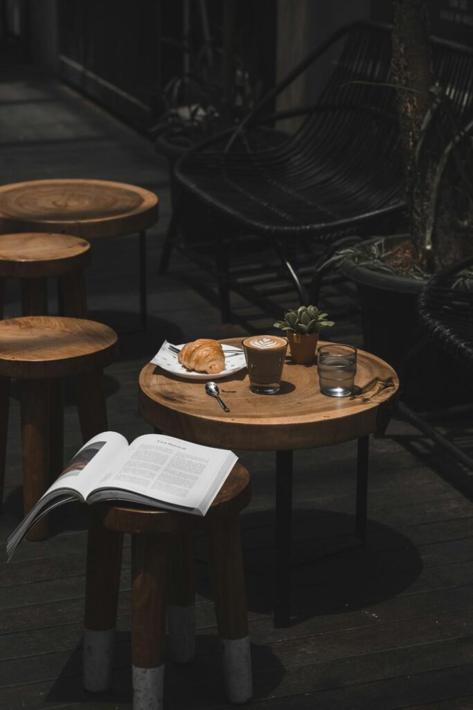 vegan café with outdoor seating